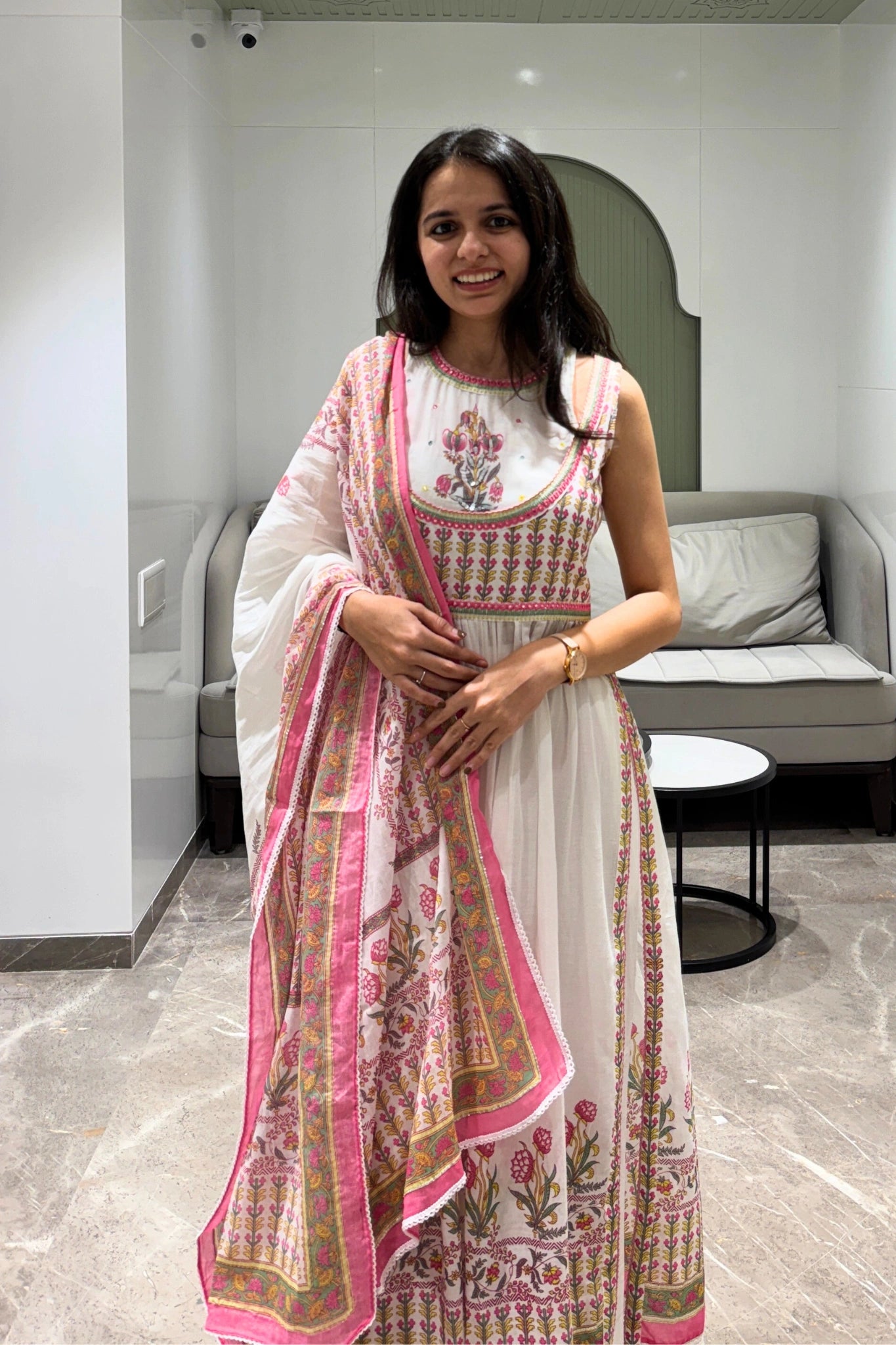 Heritage Floral Anarkali Set