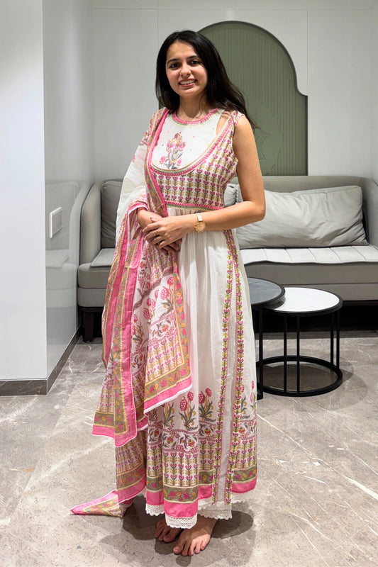 Heritage Floral Anarkali Set