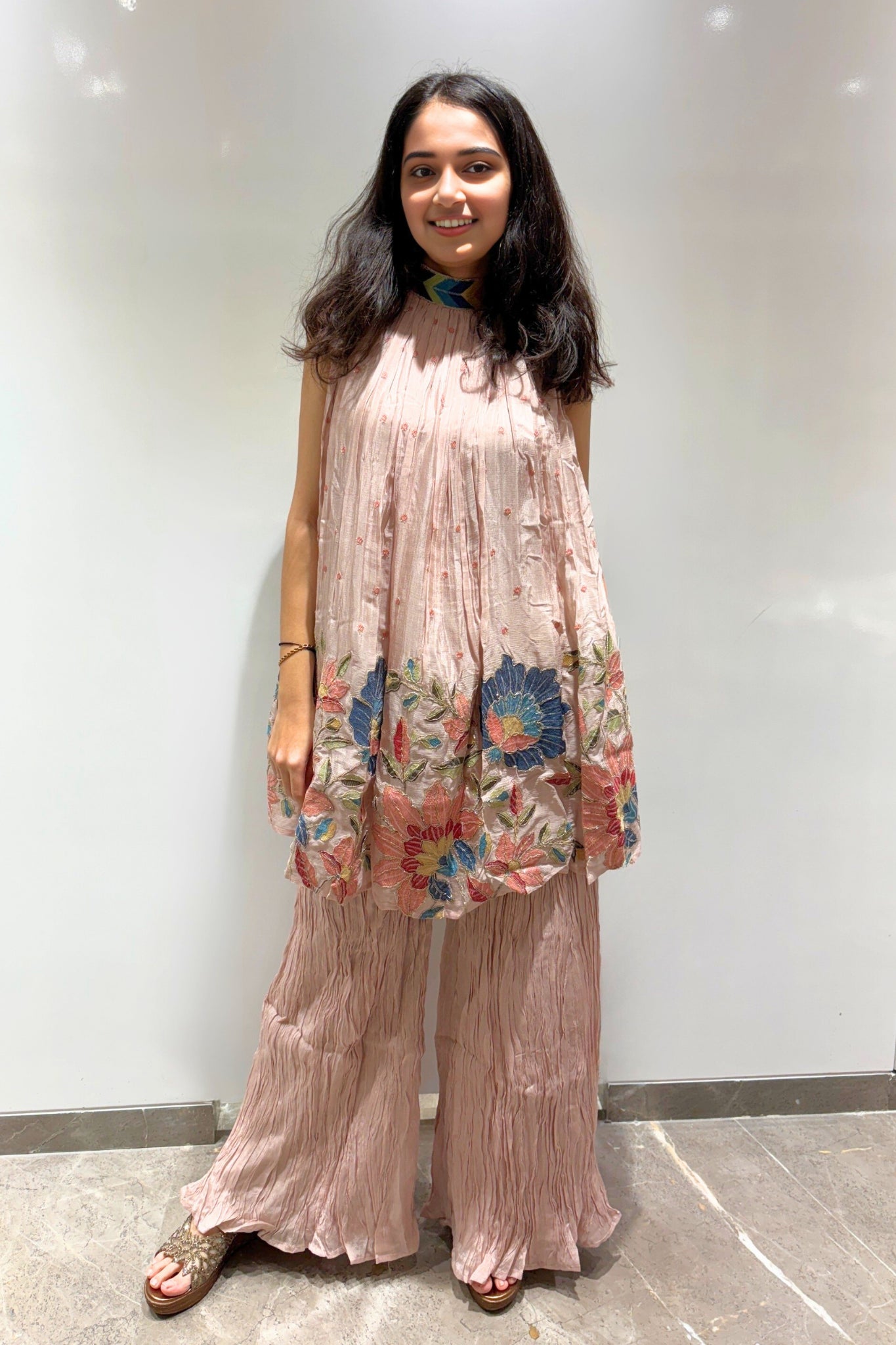 Floral Cascade Kurti Set