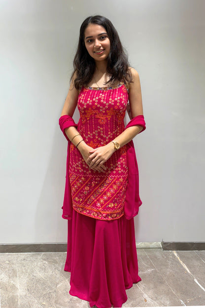 Regal Embroidered Sharara Set