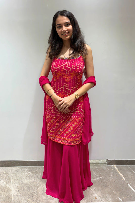 Regal Embroidered Sharara Set