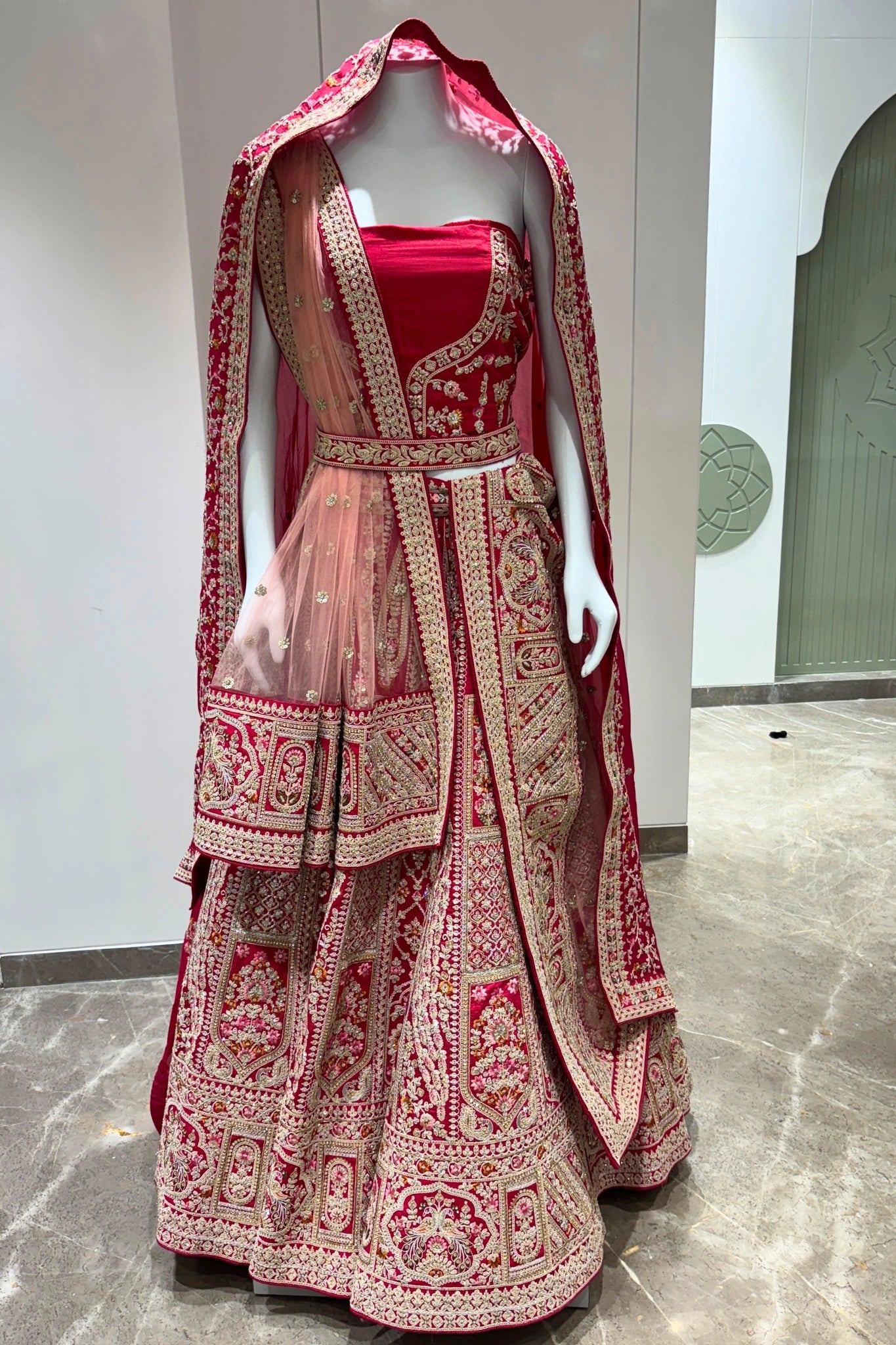 Royal Rouge Banarasi Lehenga