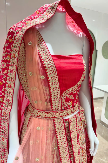 Royal Rouge Banarasi Lehenga