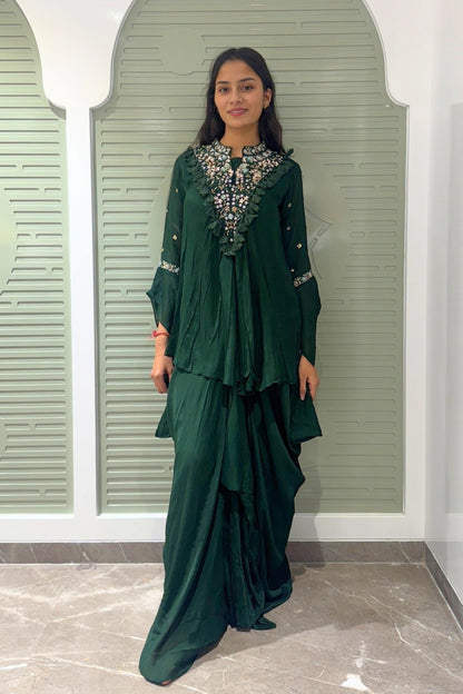 Regal Layered Drape Kurta Set