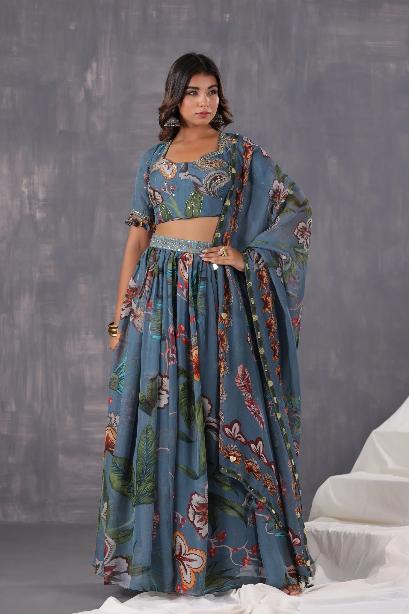 Ocean Bloom Lehnga Choli