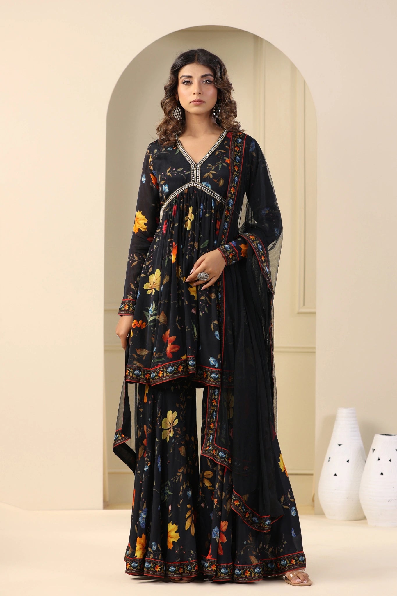 Midnight Floral Salwar Suit