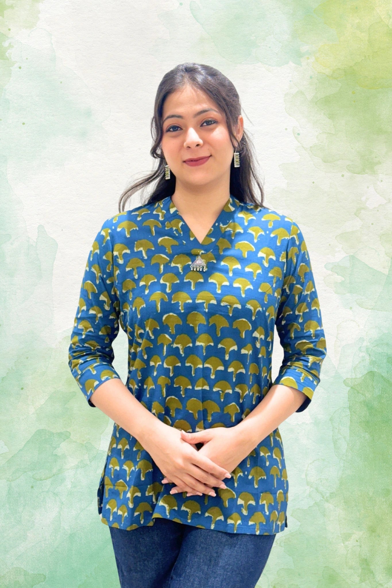 Tree Motif Printed Kurti