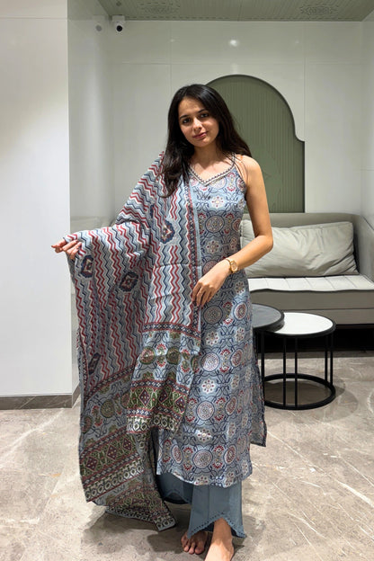 Indigo Mosaic Cotton Set