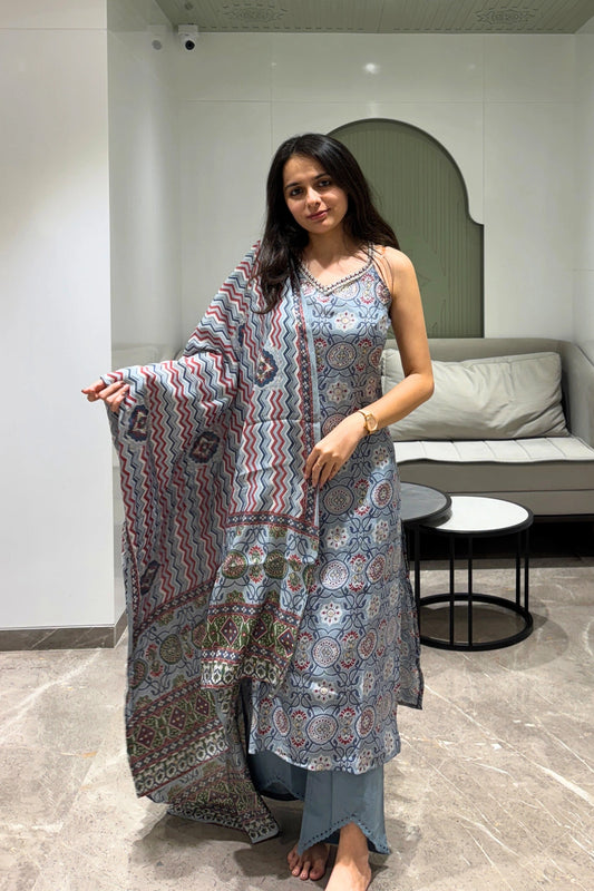 Indigo Mosaic Cotton Set