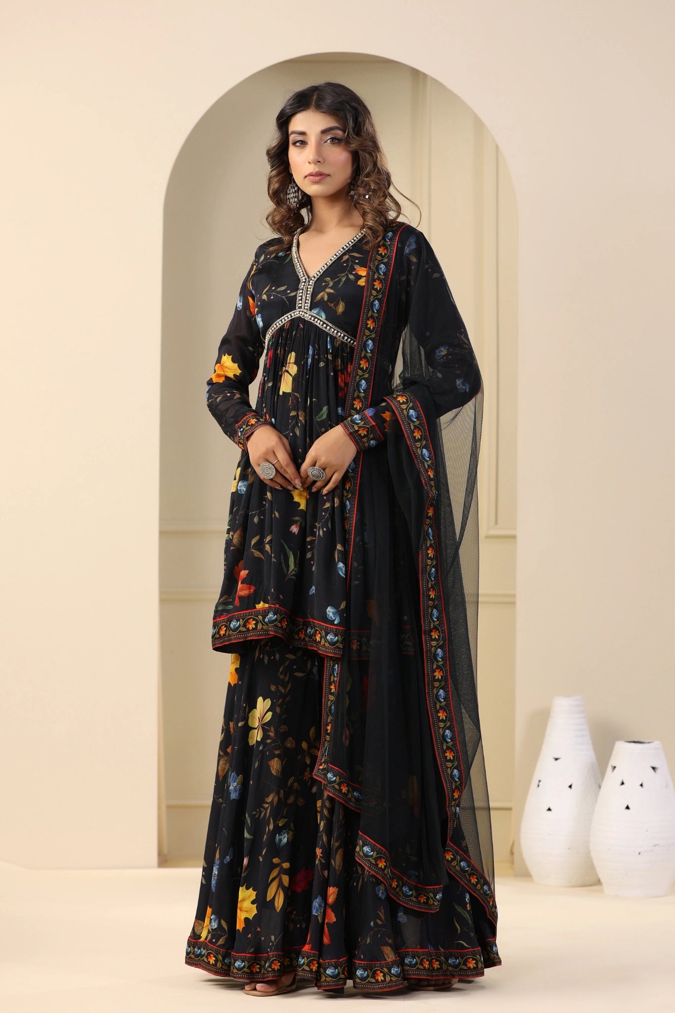 Midnight Floral Salwar Suit