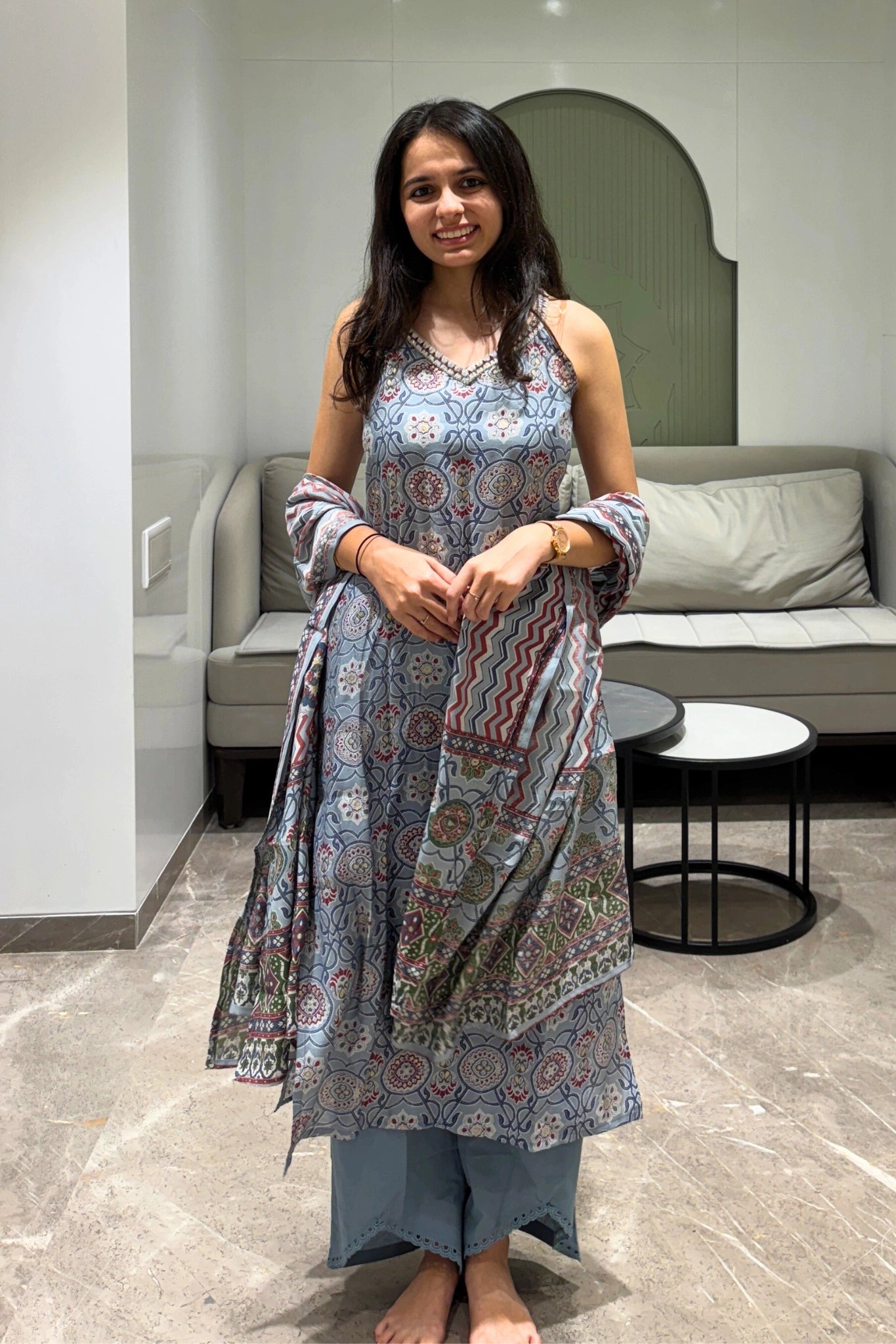 Indigo Mosaic Cotton Set