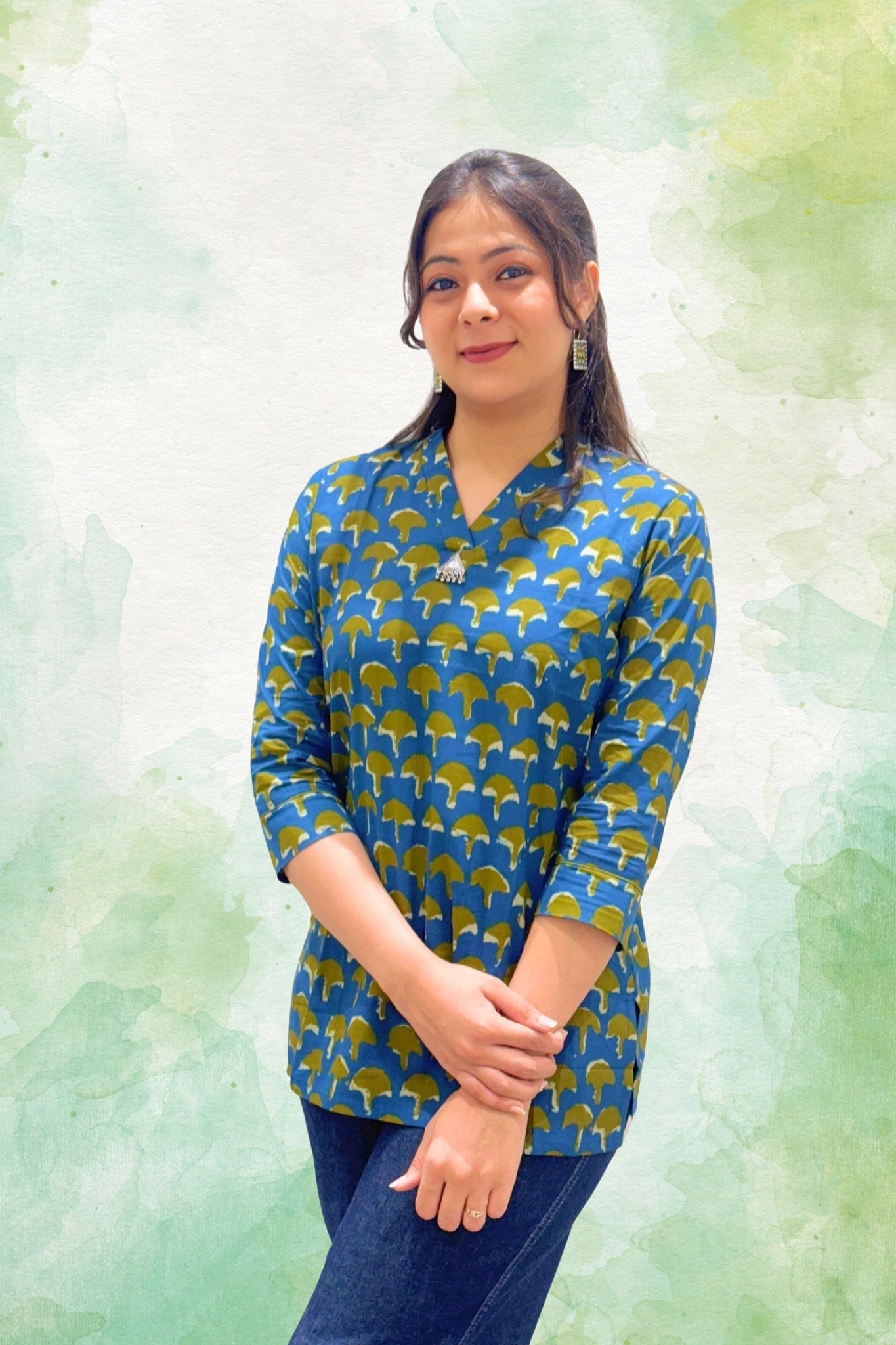 Tree Motif Printed Kurti