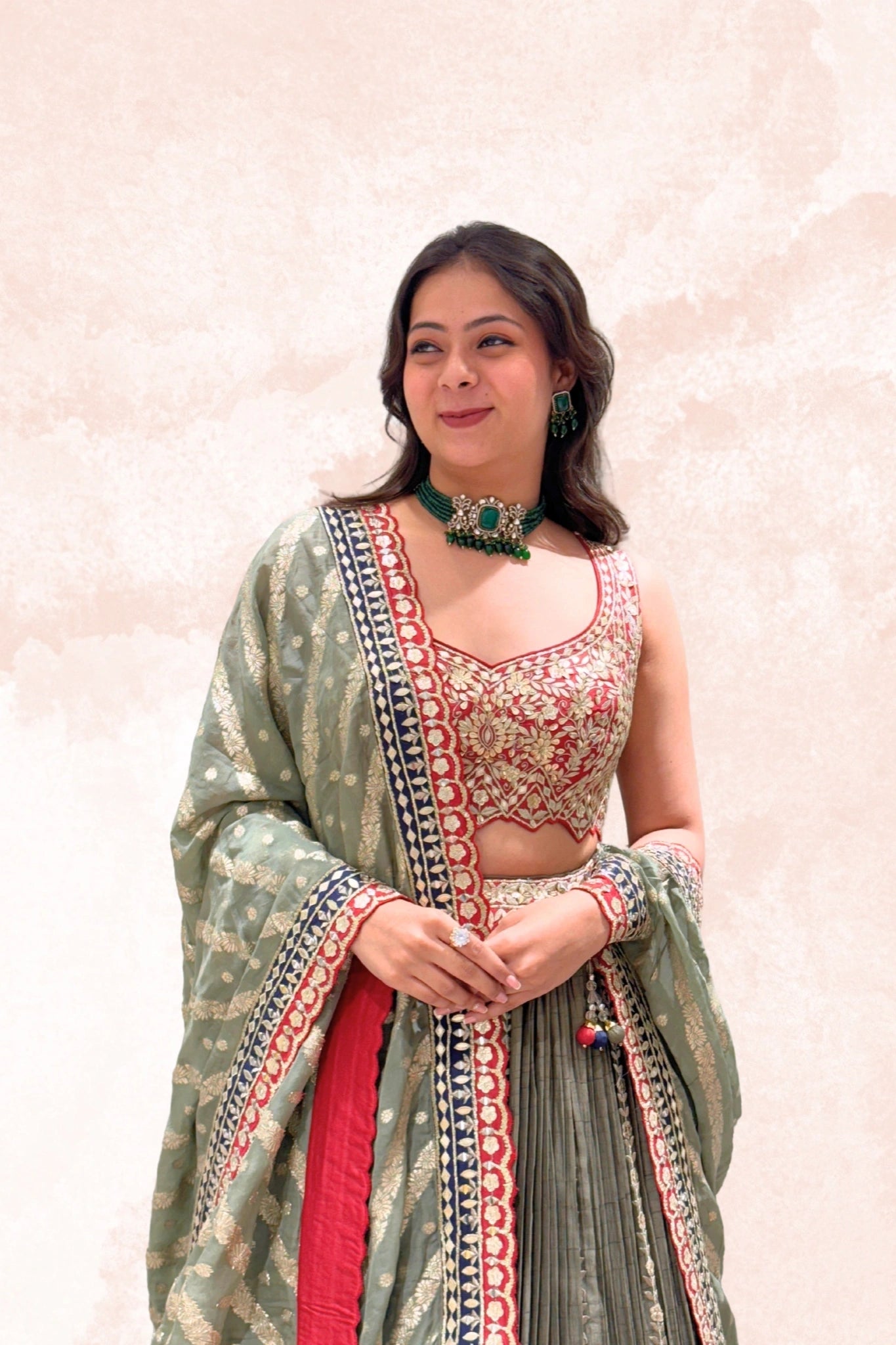 Emerald Grace Lehnga Choli