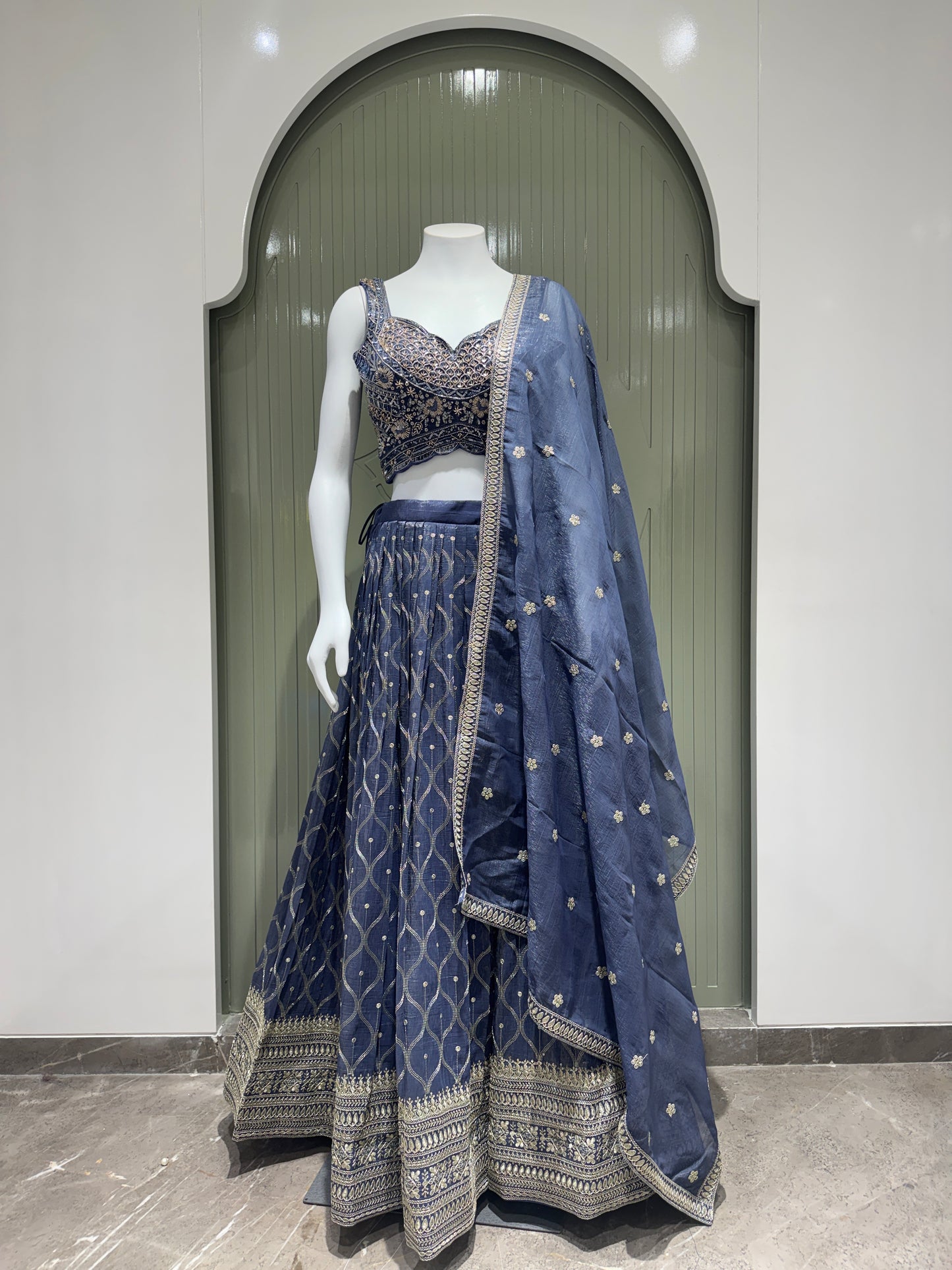 The Royal Indigo Lehenga Set