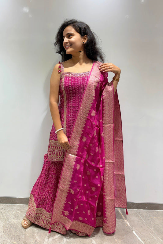 Heritage Banarasi Sharara Set