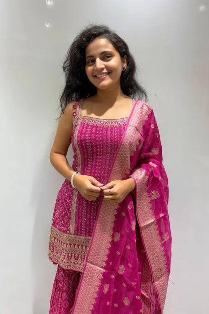 Heritage Banarasi Sharara Set
