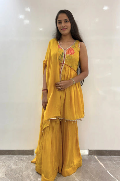 Radiant Floral Anarkali Set