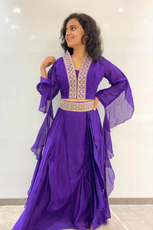 Graceful Embroidered Anarkali Set