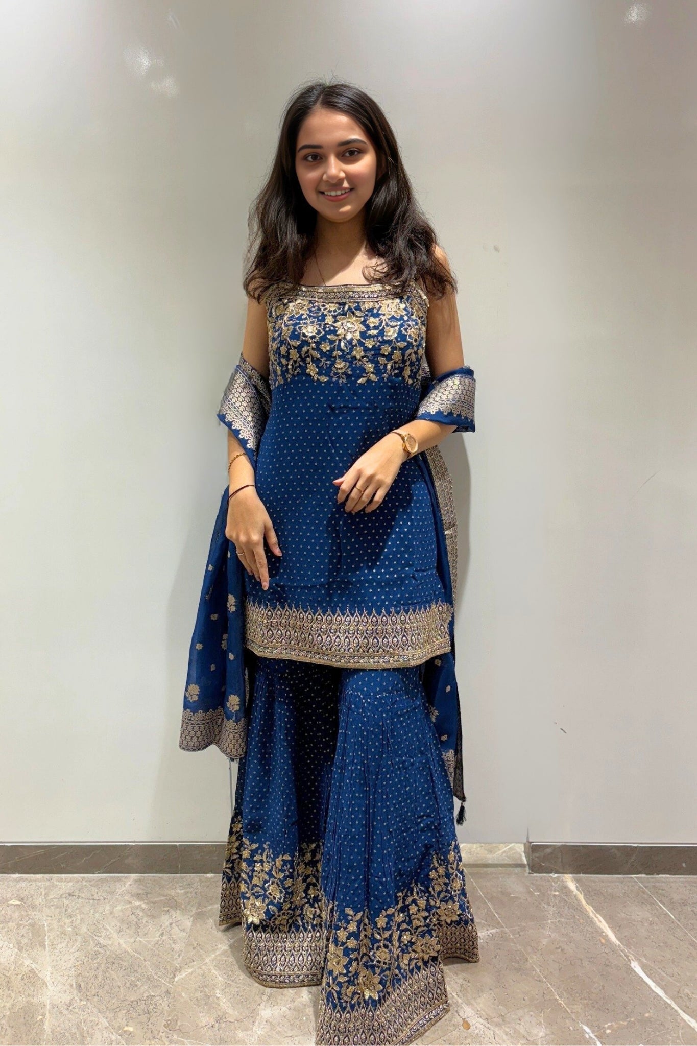 Regal Bloom Sharara Set
