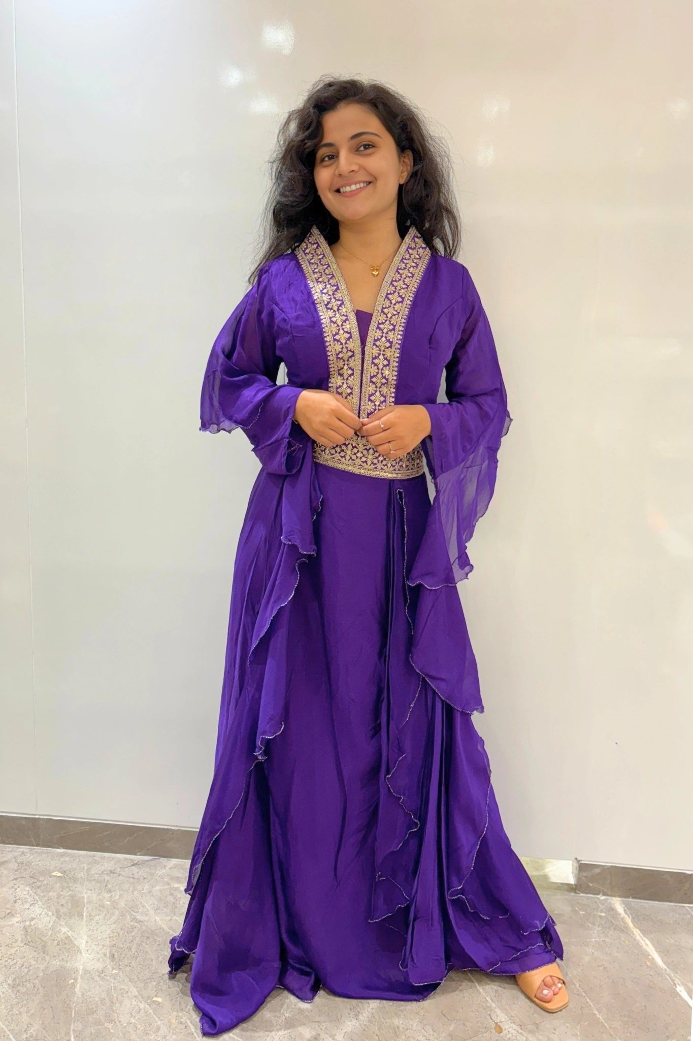 Graceful Embroidered Anarkali Set