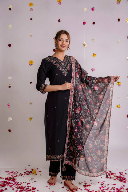 Embroidered Midnight Charm Salwar Suit