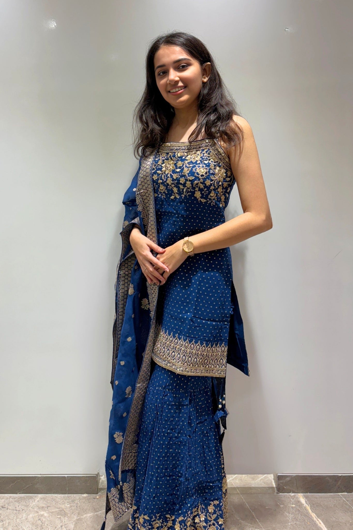 Regal Bloom Sharara Set