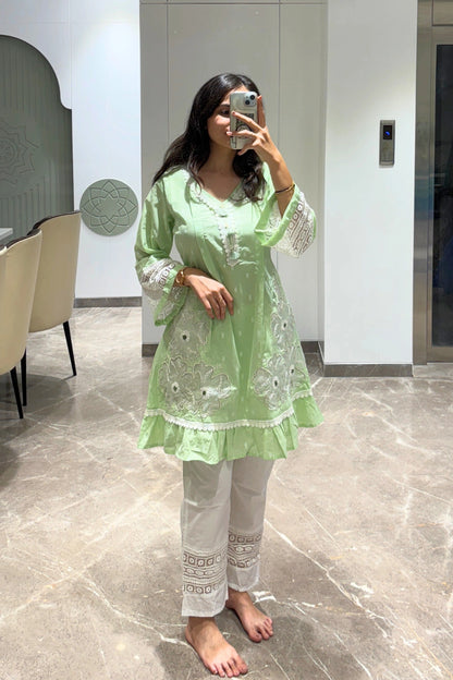 Pistachio Pop Kurti Set
