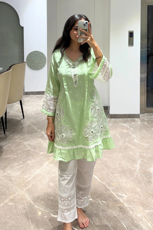 Pistachio Pop Kurti Set