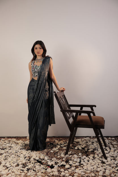 Midnight Garden Drape Saree