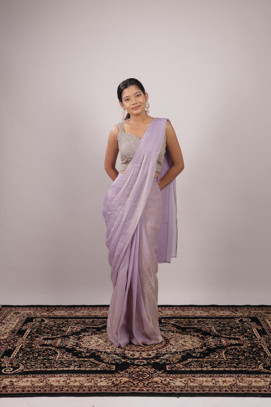 Lilac Moonlight Ready-to-Wear Saree