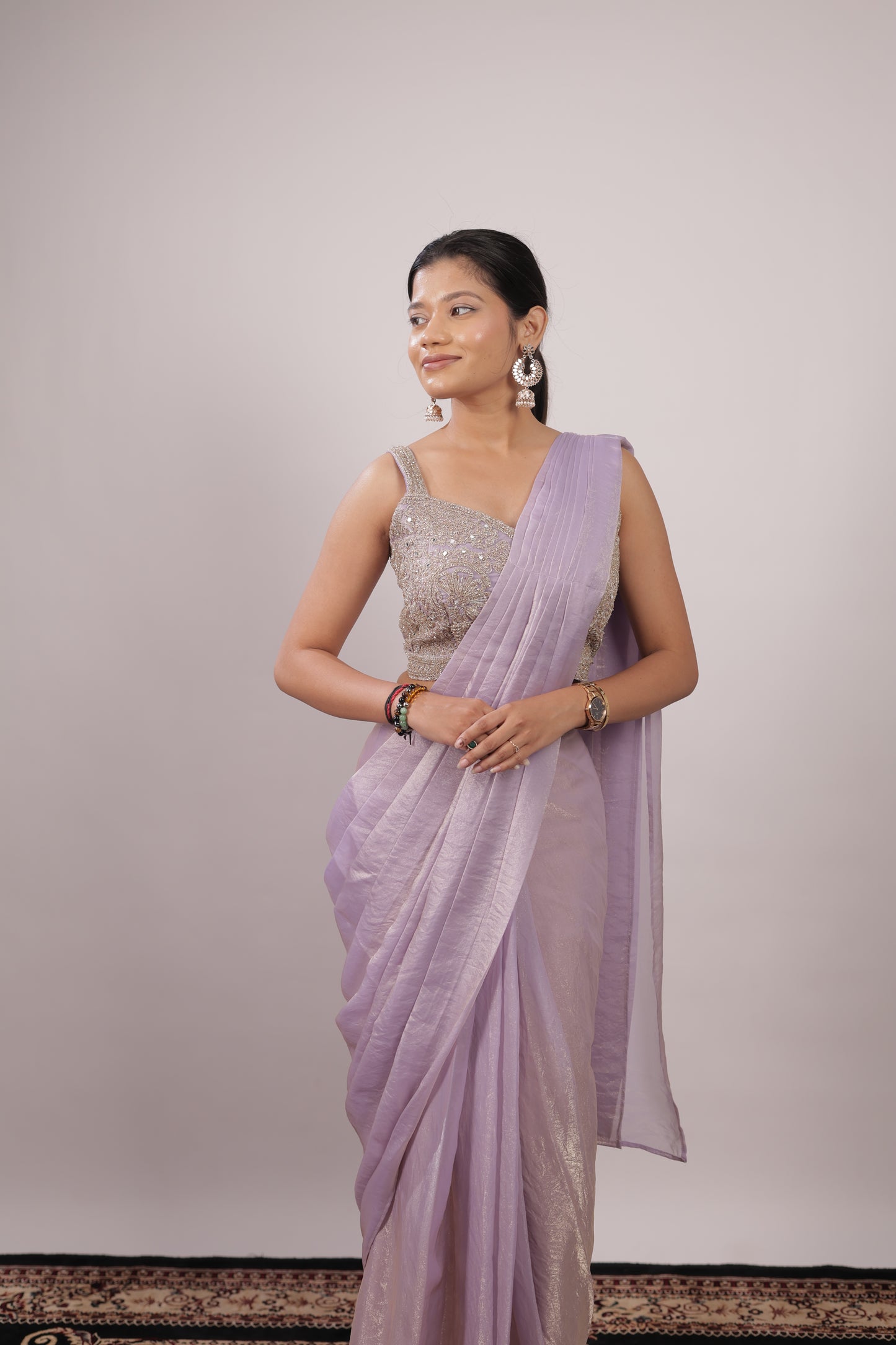 Lilac Moonlight Ready-to-Wear Saree