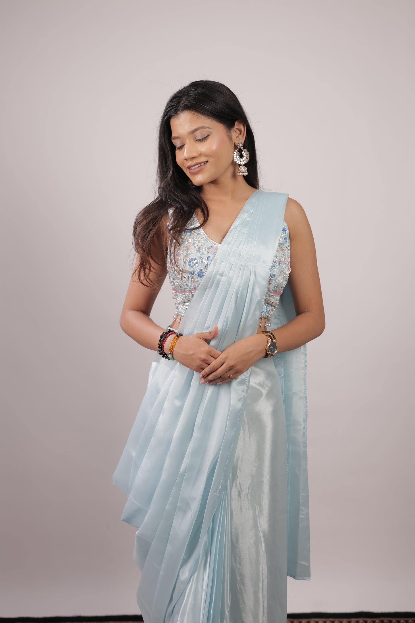 Celeste Frost Embellished Ready-to-Wear Saree