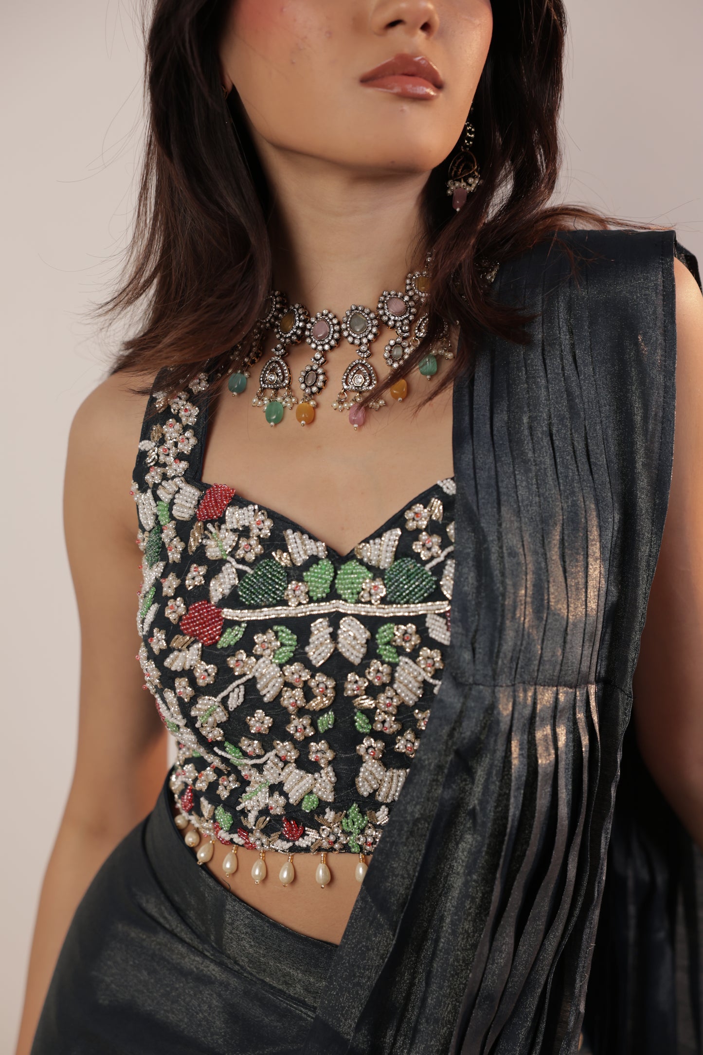 Midnight Garden Drape Saree