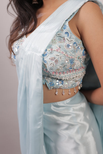 Celeste Frost Embellished Ready-to-Wear Saree