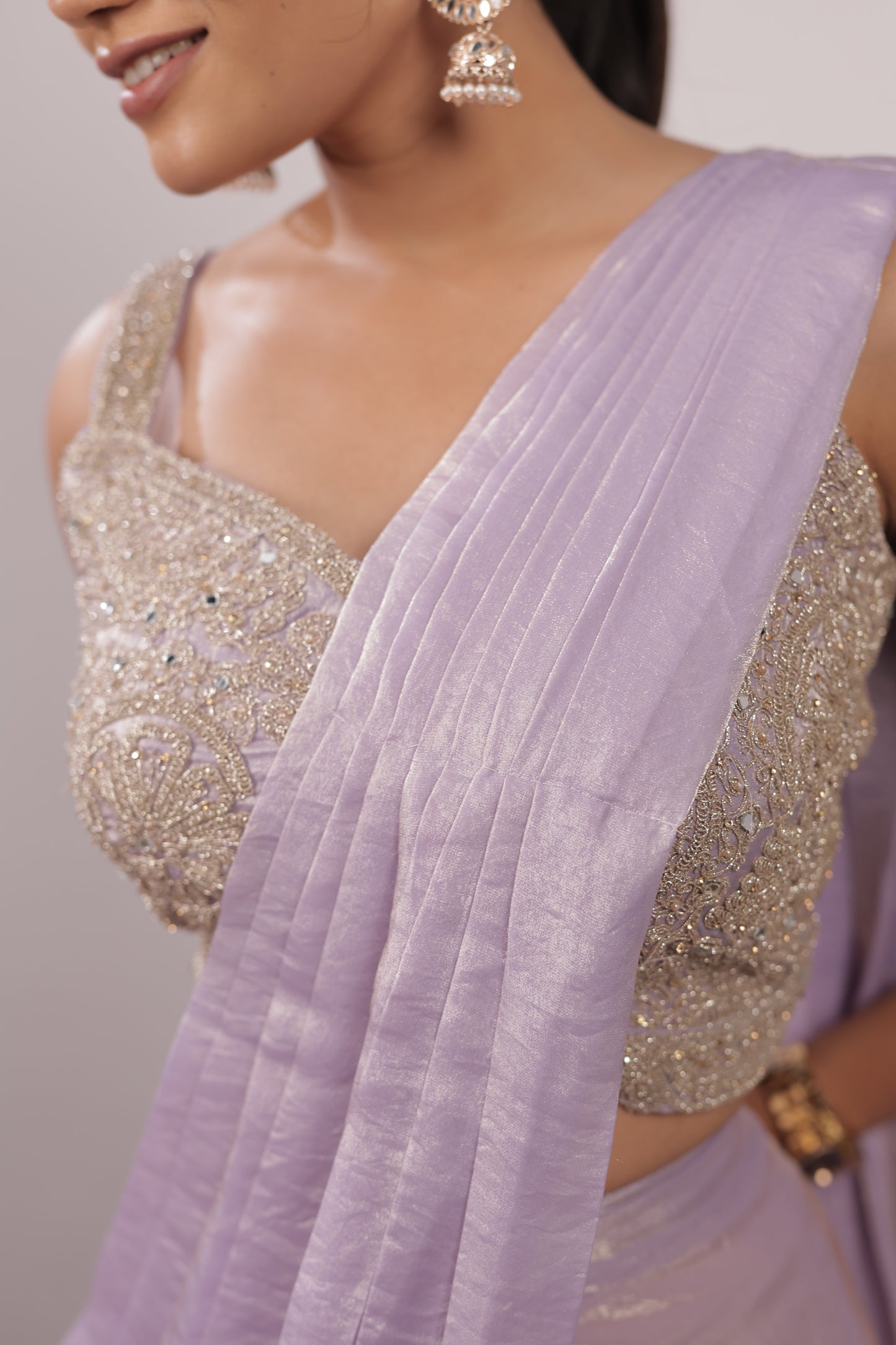 Lilac Moonlight Ready-to-Wear Saree