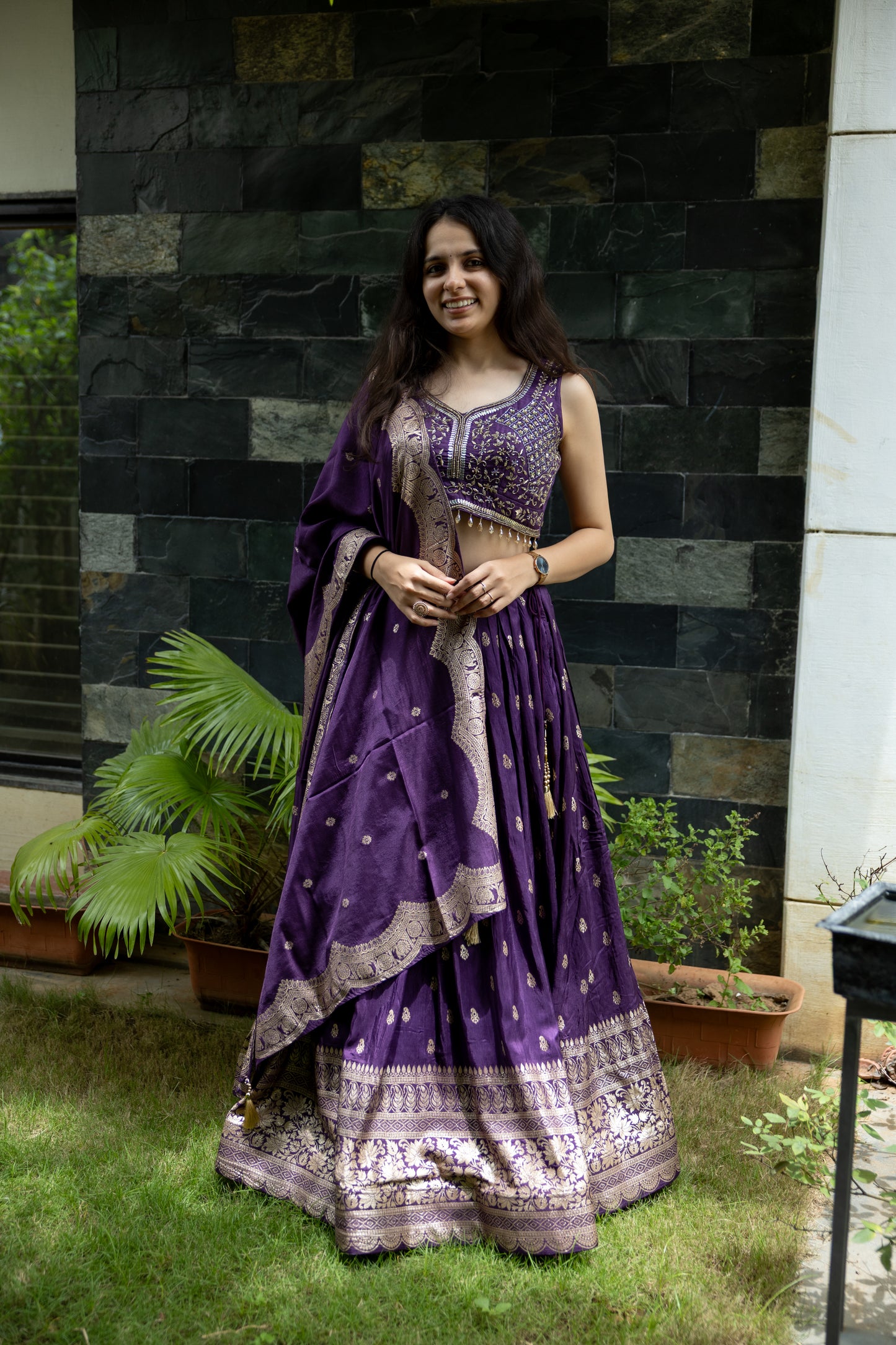 Amethyst Aangan Lehenga Set