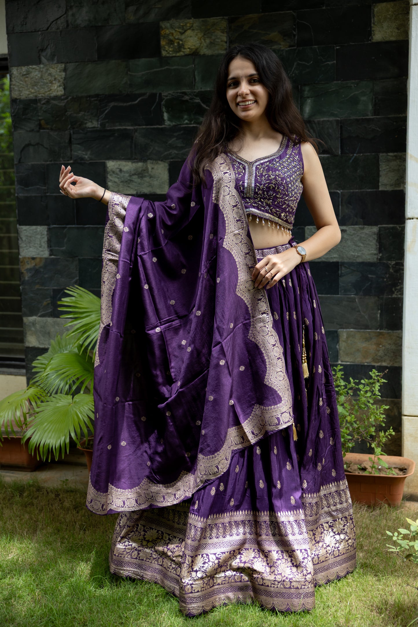 Amethyst Aangan Lehenga Set