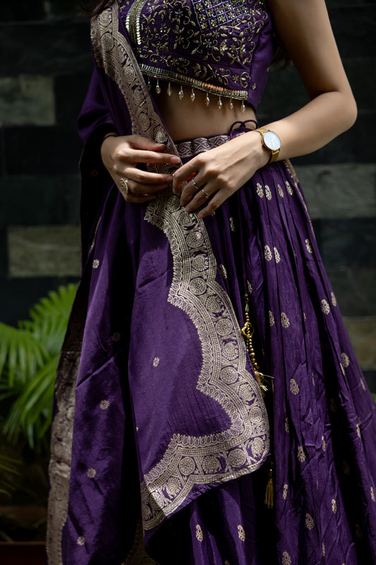Amethyst Aangan Lehenga Set