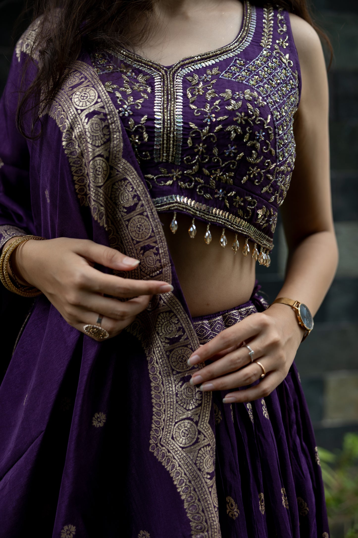 Amethyst Aangan Lehenga Set