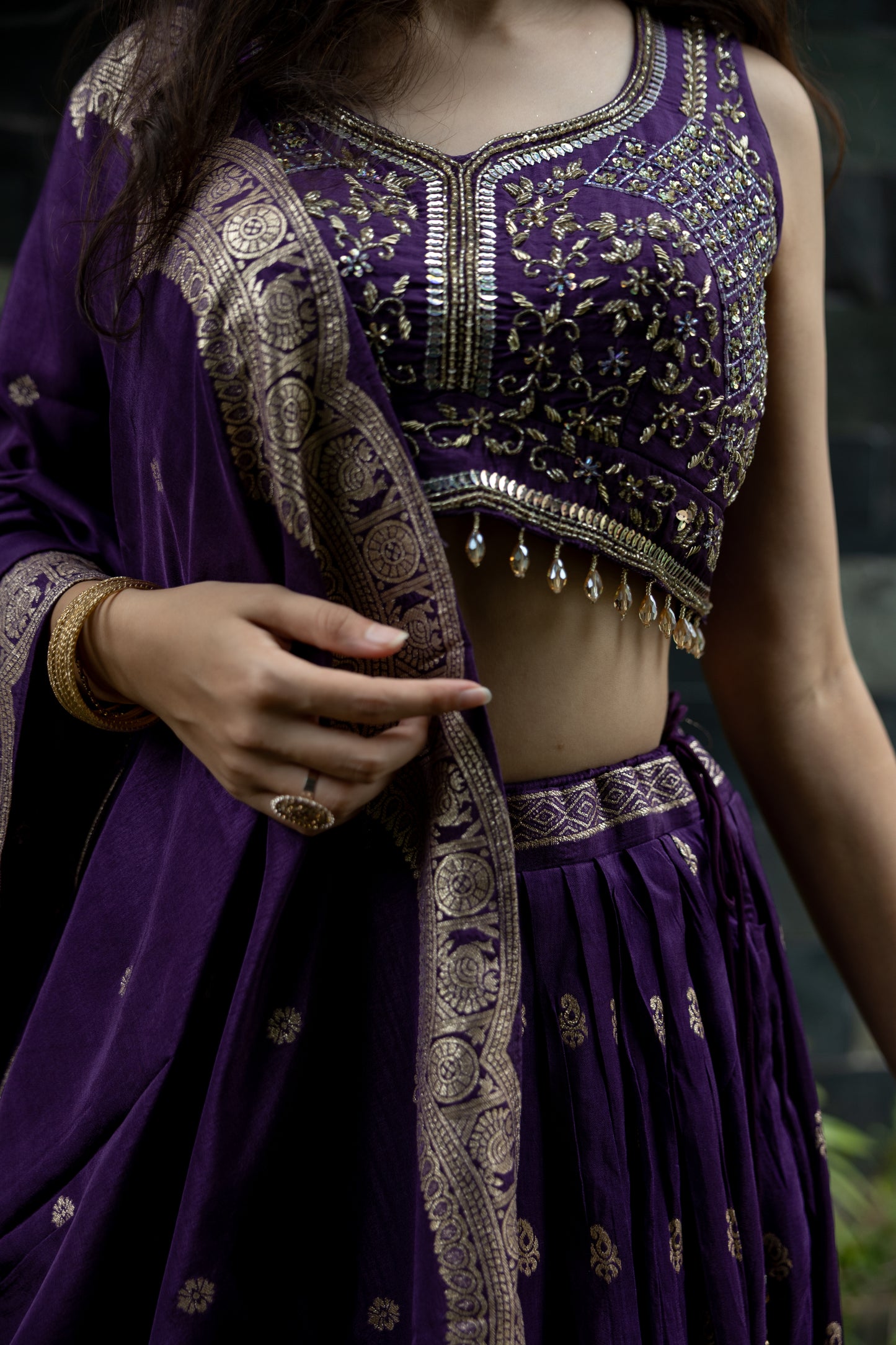 Amethyst Aangan Lehenga Set