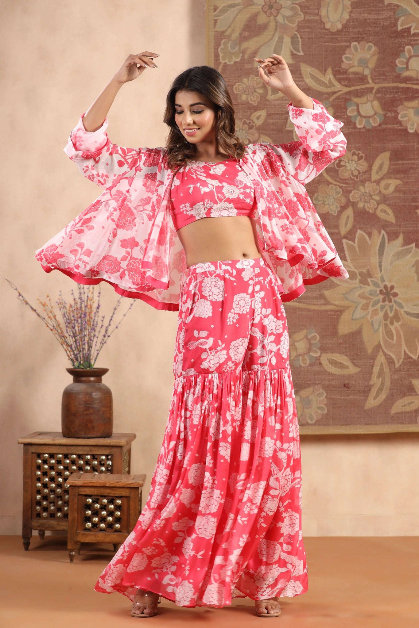 Blossom Chic Indo Western Set