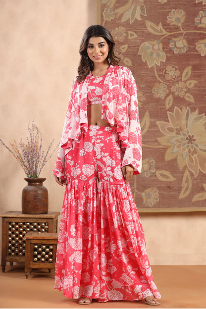 Blossom Chic Indo Western Set